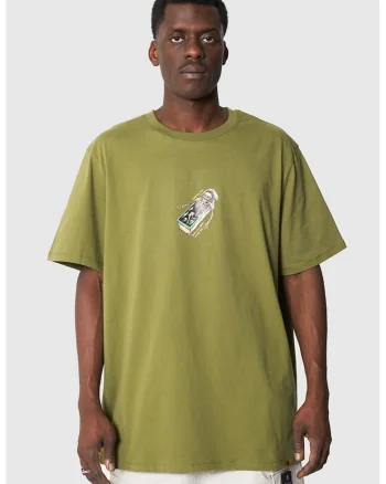 Tricou unisex de bumbac cu model grafic, Verde masliniu