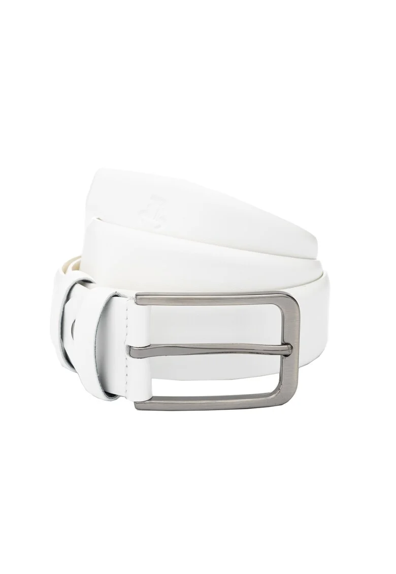 Curea barbati simple white