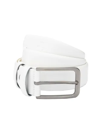Curea barbati simple white