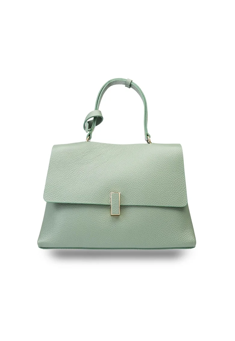 Poseta dama, piele,  Maria, Verde salvie, 21*31*12 cm