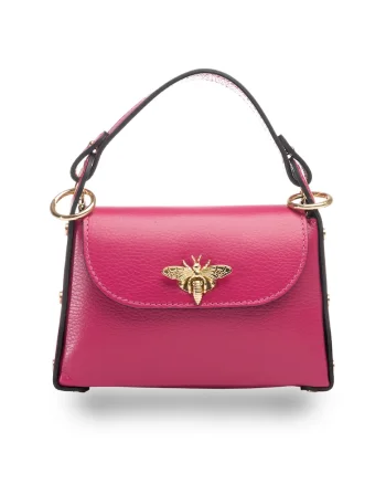 Geanta dama, piele naturala, Iris, Fucsia, 6*20*13