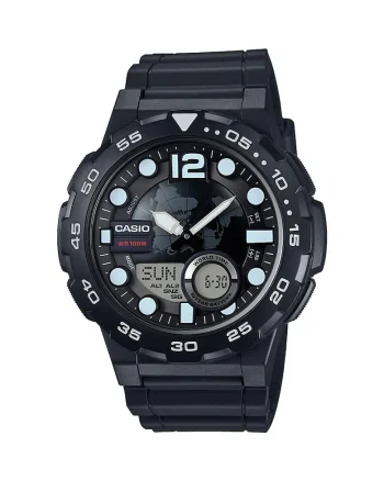Ceas pentru Barbati  Analog-Digital AEQ-100W-1AVDF, Negru