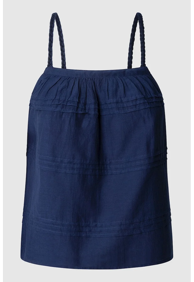 Bluza cu bretele impletite, fara maneci, Bleumarin