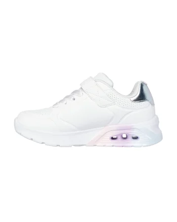 Pantofi sport de piele ecologica cu velcro Uno Lite 2.0 Vivid, Alb