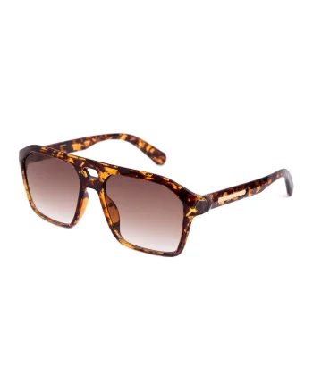 Ochelari de soare aviator Gabriela, Maro inchis/Galben sofran