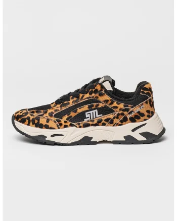 Pantofi sport cu model si garnituri din piele, Negru/Maro