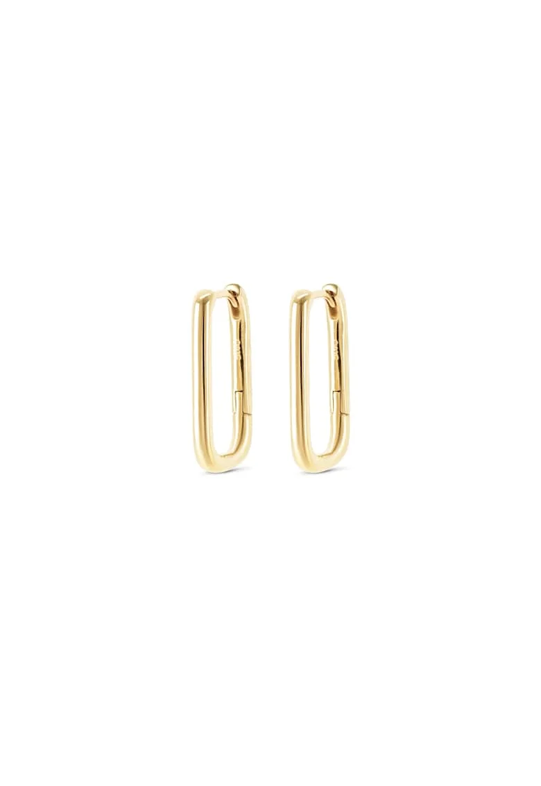 Cercei placati cu aur de 18K Squared Elegance