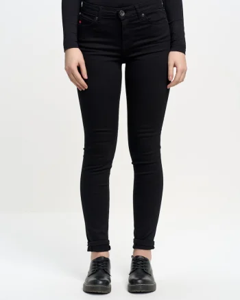 Blugi dama  Adela 915, skinny, elastic, negru, bumbac-elastan
