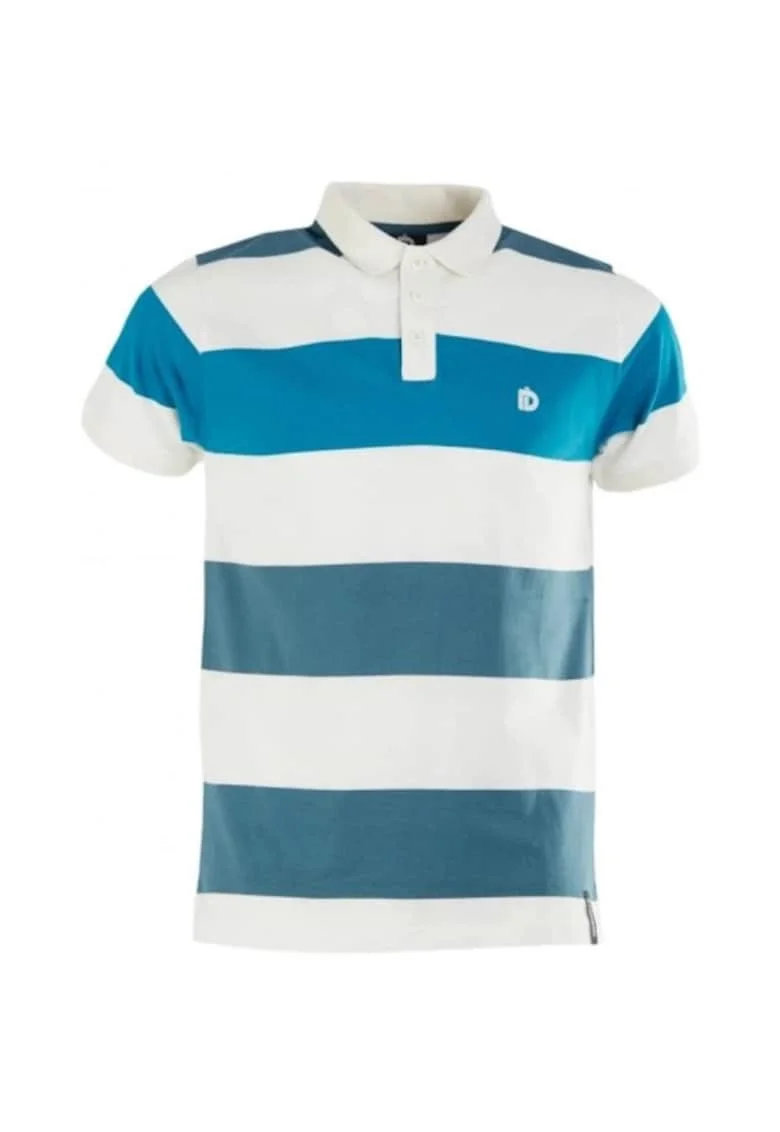 Tricou  Incognito Stripe Poloshirt, Albastru deschis