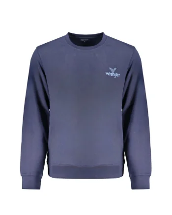 Bluza barbati cu logo fara fermor, Regular fit, la baza gatului, Negru, Bleumarin