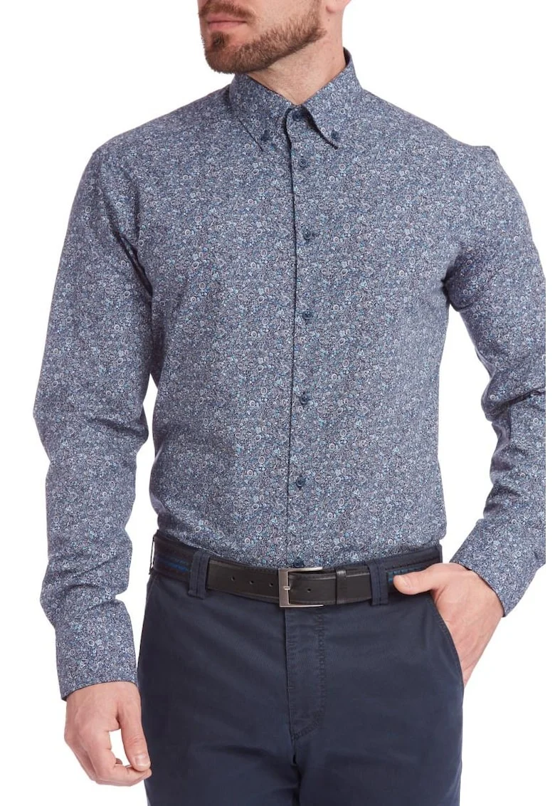 Camasa barbati,  Shirt SLIM FIT 6963, Albastru