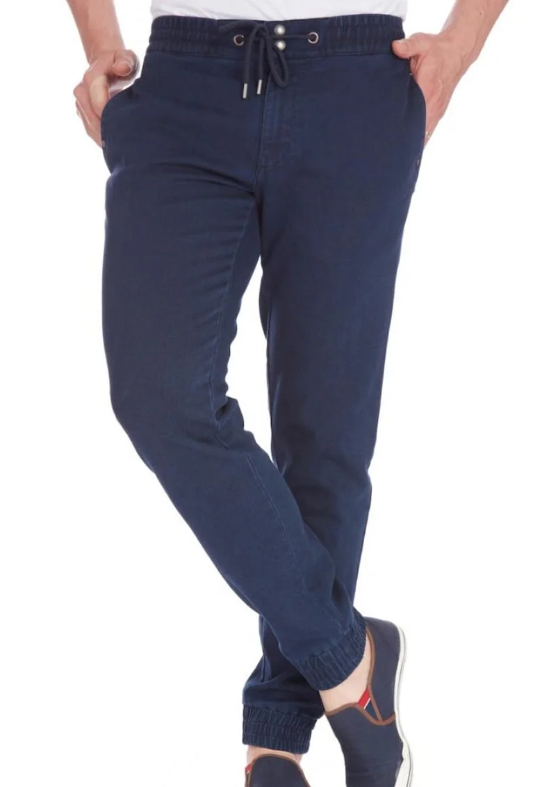 Pantaloni barbati,  Runner 6863, albastru, talie redusa