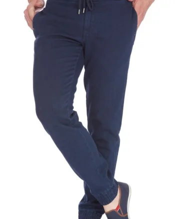 Pantaloni barbati,  Runner 6863, albastru, talie redusa
