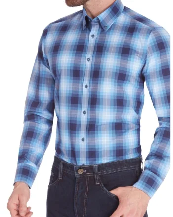 Cămașă bărbați,  Shirt SLIM FIT 6953, Albastra