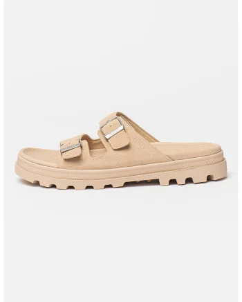 Papuci din piele intoarsa Dunelite Riviera, Maro camel