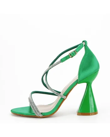Sandale verzi elegante cu toc conic BD116 130 15005, Verde