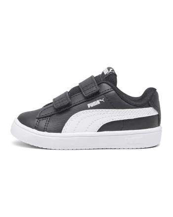 Pantofi sport Rickie de piele ecologica cu velcro, Alb/Negru