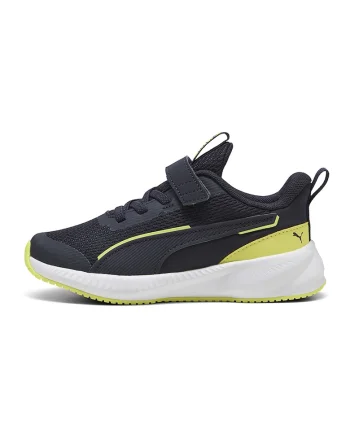 Pantofi sport Flyer 3 de plasa cu sireturi elastice, Albastru ultramarin/Verde lime