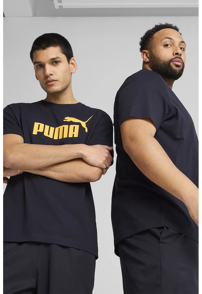 Tricou cu imprimeu logo ESS No. 1, Galben/Bleumarin