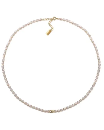 Colier aur de 18K si perle, Auriu