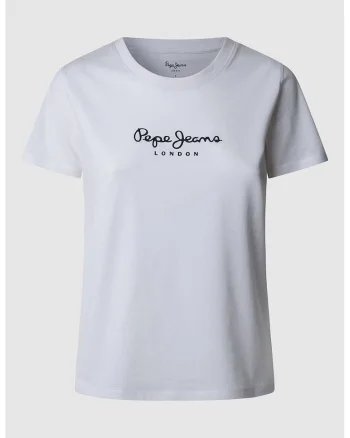 Tricou cu imprimeu logo Macy, Alb