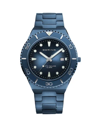 Ceas barbatesc  Quartz, 43mm, 10ATM, Albastru
