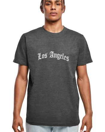 Tricou unisex cu imprimeu text, Gri inchis melange