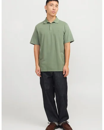 Tricou polo din material pique William, Verde sparanghel