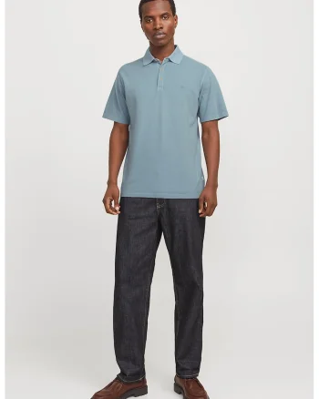 Tricou polo din material pique William, Albastru deschis
