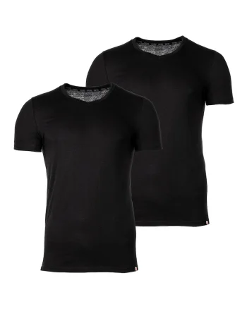 Set de tricouri cu decolteu in V - 2 piese, Negru