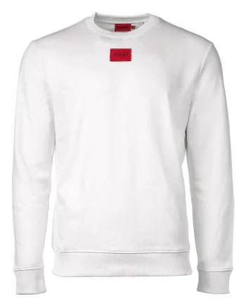 Bluza de trening cu aplicatie logo pe piept Diragol, Alb