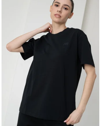 Tricou relaxed-fit din bumbac Athletics, Negru