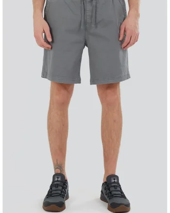 Pantaloni scurti din amestec de bumbac cu snur in talie Mason, Gri deschis