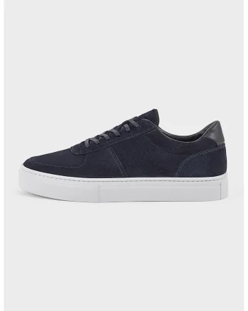 Pantofi sport din piele intoarsa cu model uni, Albastru indigo
