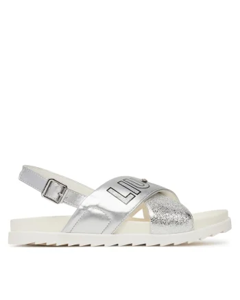 Sandale dama,  model Nora 926, piele ecologica, argintie