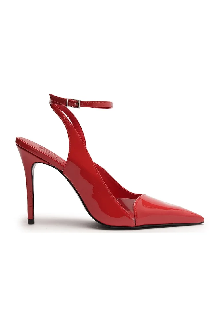 Pantofi din piele cu toc stiletto Bari, Rosu