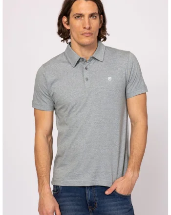 Tricou polo din bumbac Dodger, Gri deschis melange