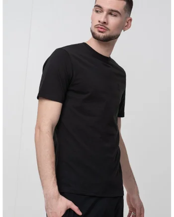 Tricou uni regular fit, Negru