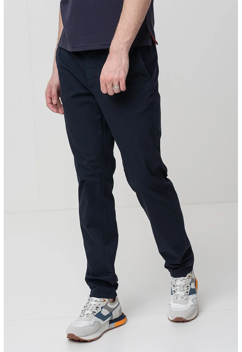 Pantaloni chino cu talie medie, Albastru ultramarin