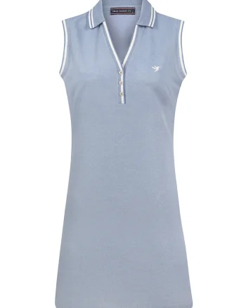 Rochie mini fara maneci, Albastru prafuit