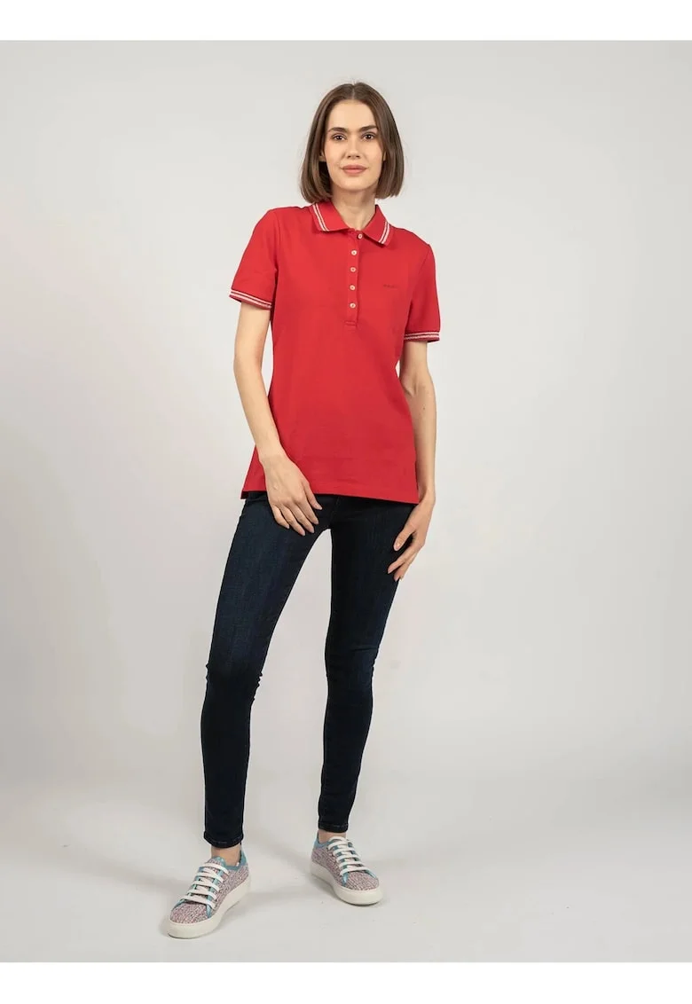 Tricou polo cu detalii contrastante Sustin,