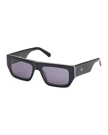 Ochelari de soare dreptunghiulari unisex, Negru