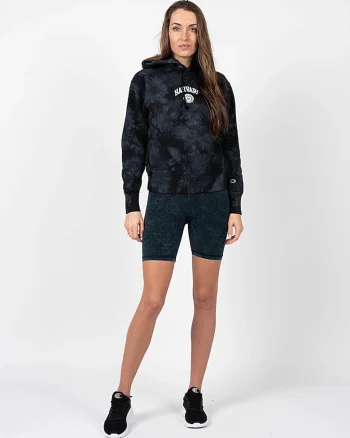 Hanorac cu imprimeu tie-dye, Negru,