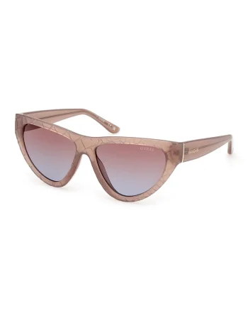 Ochelari de soare cat-eye cu logo, Maro taupe