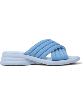 Papuci wedge din material textil Spiro 27483, Albastru