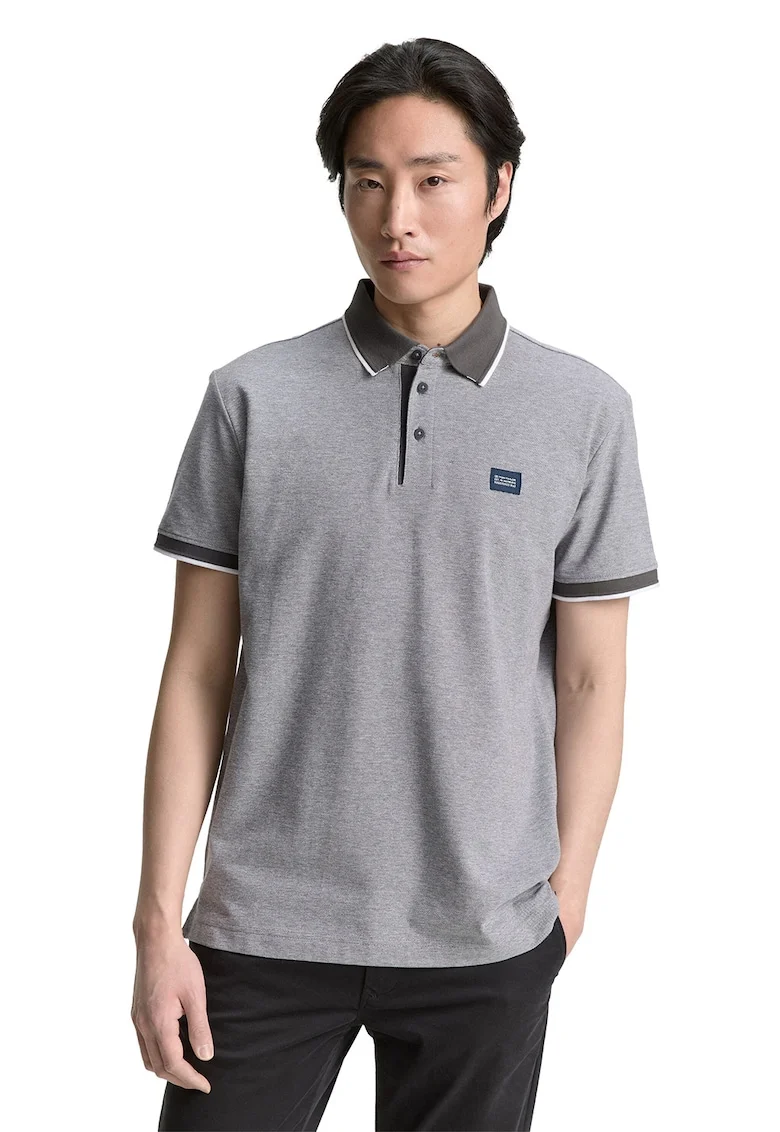 Tricou polo cu croiala regular-fit, Gri melange