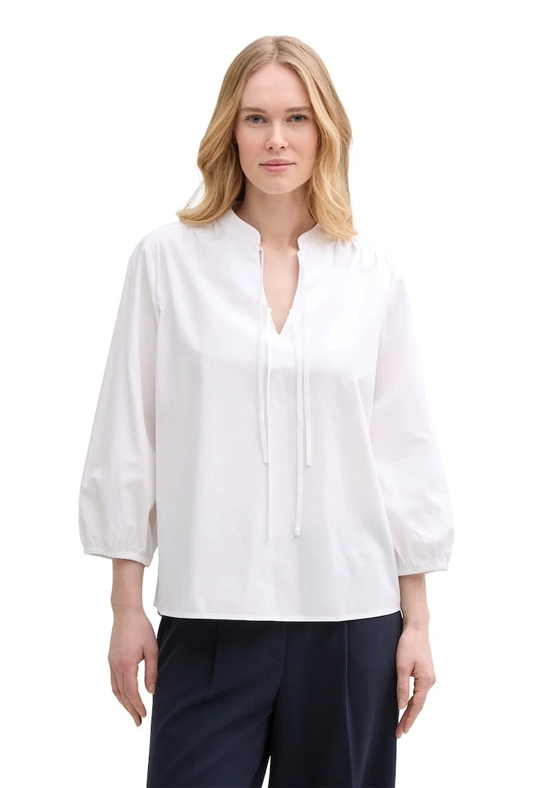 Bluza-tunica din amestec de lyocell, Alb