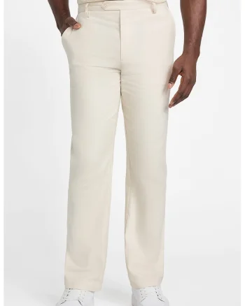 Pantaloni eleganti cu buzunare laterale, Bej deschis