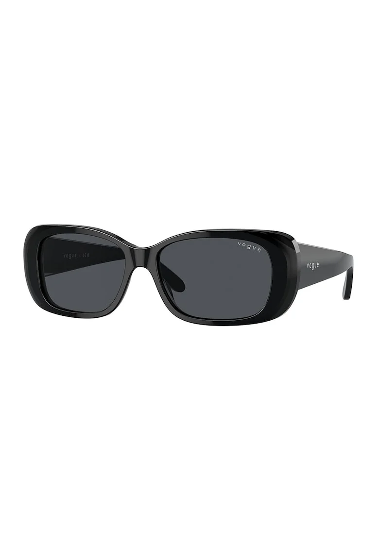 Ochelari de soare dreptunghiulari cu lentile polarizate, Negru