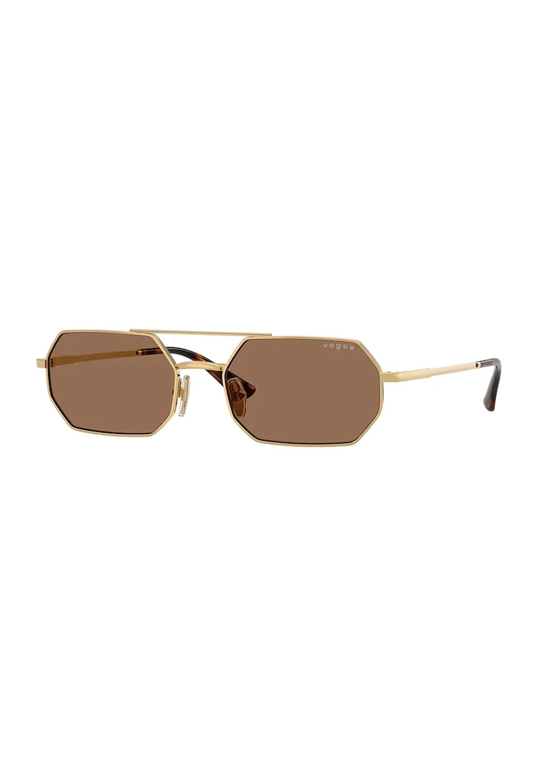 Ochelari de soare aviator cu lentile dreptunghiulare, Auriu